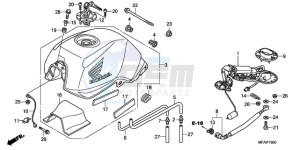 CBF10009 Europe Direct - (ED) drawing FUEL TANK/FUEL PUMP