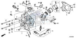 SH125ADSE SH125ADS UK - (E) drawing CYLINDER HEAD