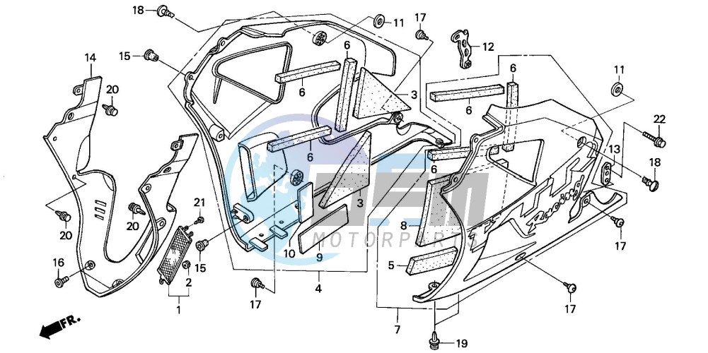 LOWER COWL (VTR1000SP2/3/ 4/5/6)