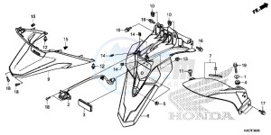 NSS125DF Forza 125 - NSS125D Europe Direct - (ED) drawing REAR FENDER/ LICENSE LIGHT