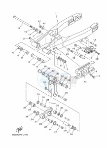 YZ85LW YZ85 (B0G7) drawing REAR ARM