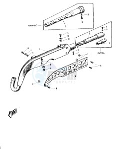 G4 TR (D-E) 100 drawing MUFFLER -- 70-73- -