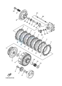 YZ125 (B0V2) drawing CLUTCH