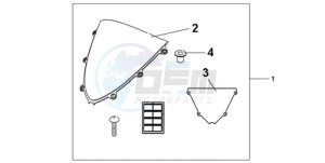 CBR1000RR9 Korea - (KO / SPC) drawing WINDSCREEN CLEAR