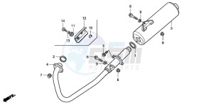 CBF250 drawing EXHAUST MUFFLER