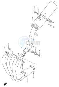 GSF1200 (E2) Bandit drawing MUFFLER