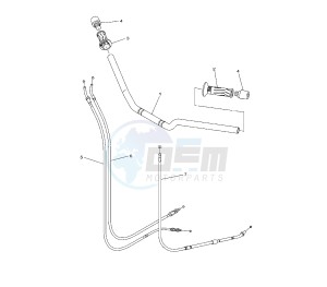 XJ6-S DIVERSION 600 drawing STEERING HANDLE AND CABLE