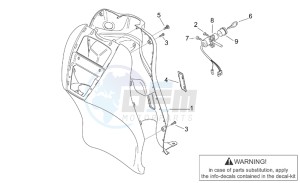 Scarabeo 50 2t (eng. Minarelli) drawing Front body V - Internal shield