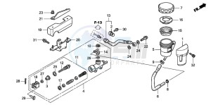 VTX1800C1 drawing RR. BRAKE MASTER CYLINDER