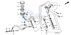 CB13009 BR / CO MME - (BR / CO MME) drawing RR. BRAKE MASTER CYLINDER (CB1300/CB1300S)