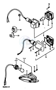 RG500 (E1) Gamma drawing TURNSIGNAL LAMP (E1,E4,E6,E24)