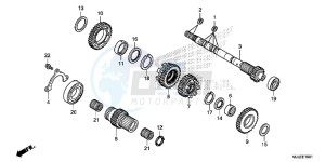 NC700SDE NC700SD 2ED - (2ED) drawing TRANSMISSION ( MAINSHAFT) (NC700SD/ 750SD)