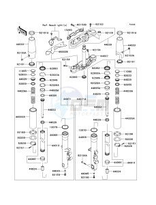 VN 1700 E [VULCAN 1700 CLASSIC] (9G-9FA) E9FA drawing FRONT FORK