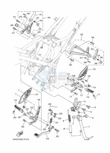 YZF250-A (B6P6) drawing STAND & FOOTREST