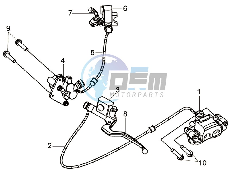 BRAKE CALIPER FOR / BRAKE CALIPER ACHTER