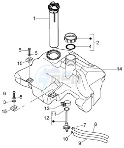 LX 50 4T U.S.A. drawing Fuel Tank