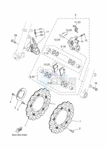 XSR700 MTM690 (BU33) drawing FRONT BRAKE CALIPER