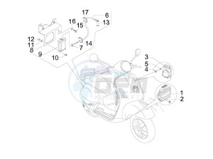 LX 50 4T-4V Touring drawing Voltage Regulators -ECU - H.T. Coil