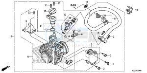 CRF250MF CRF250M UK - (E) drawing THROTTLE BODY