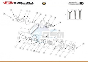 BYE-BIKE-EURO4-BLACK 50 drawing TRANSMISSION