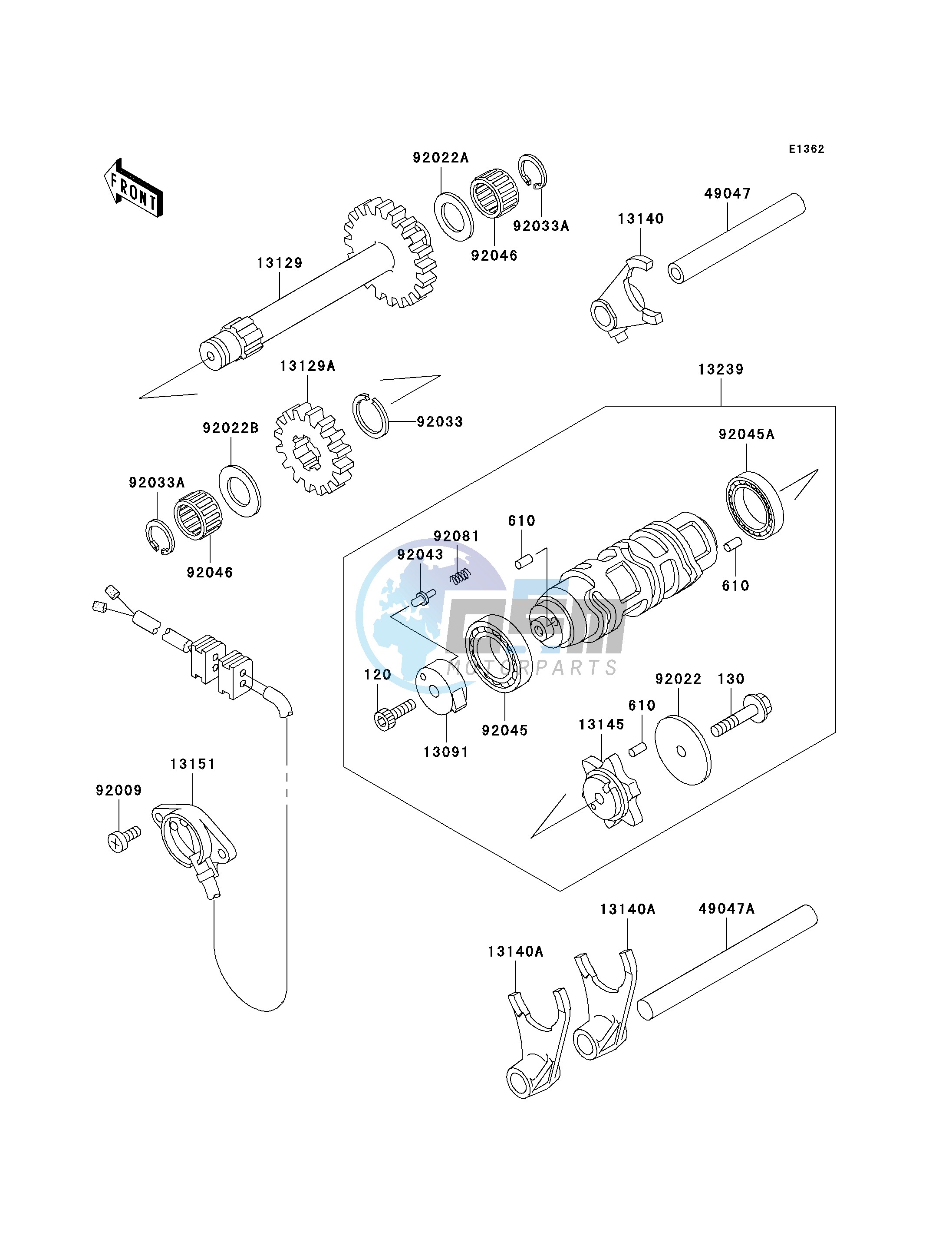 GEAR CHANGE DRUM_SHIFT FORK-- S- -