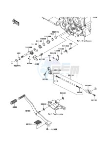 VN1700_VOYAGER_CUSTOM_ABS VN1700KEF GB XX (EU ME A(FRICA) drawing Gear Change Mechanism