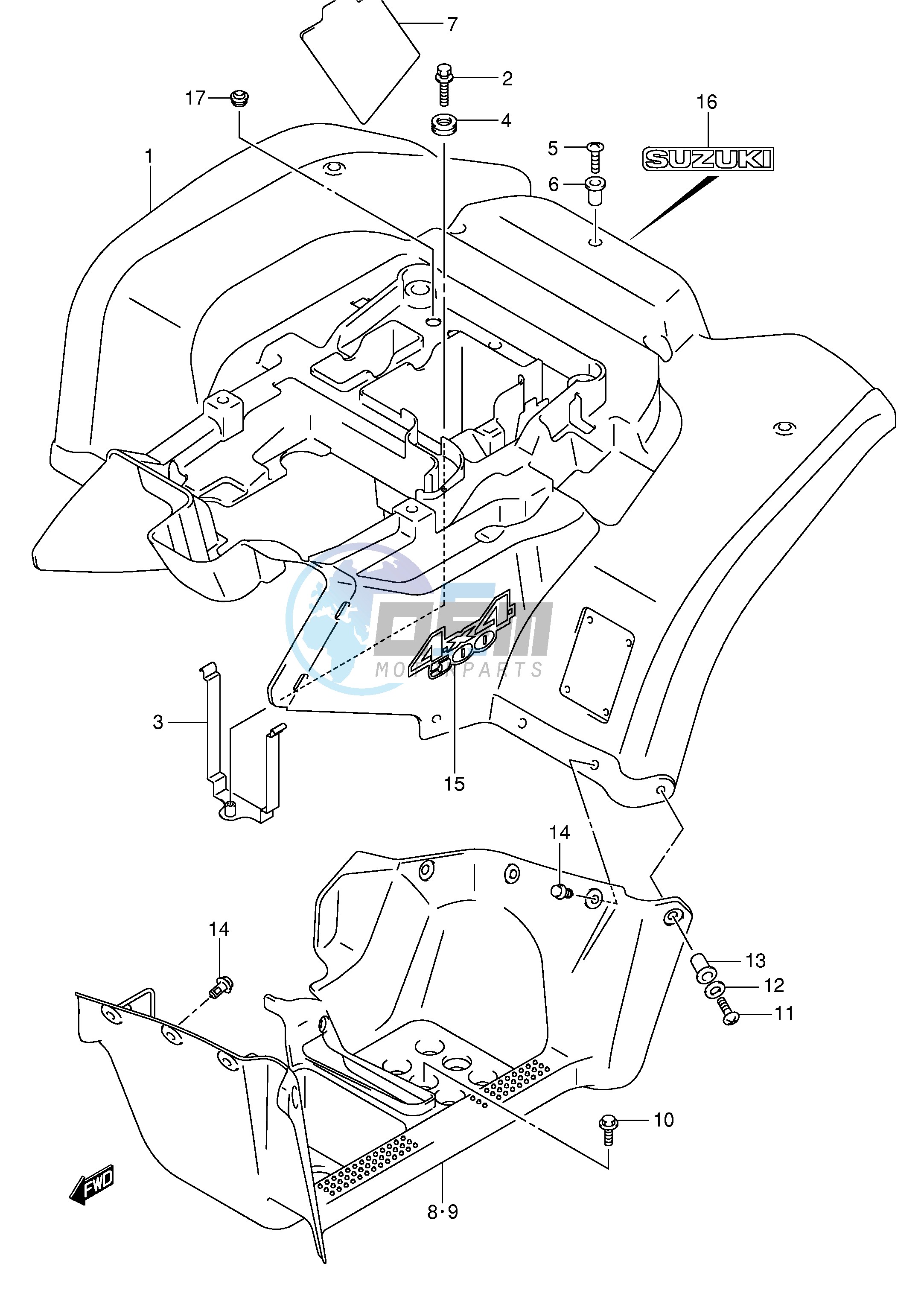 REAR FENDER (MODEL K5 K6)