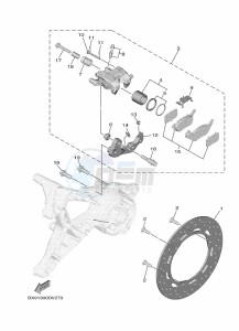 MWD300 TRICITY 300 (BED7) drawing REAR BRAKE CALIPER