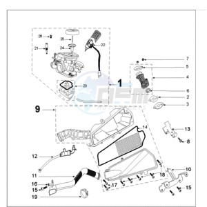 FIGHT 3 A 4T LE MANS drawing CARBURETTOR