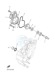 WR450F (1DXD 1DXB 1DXC 1DXE) drawing WATER PUMP