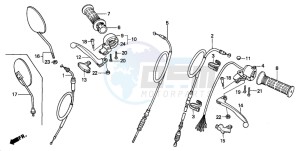 Z50J drawing SWITCH/HANDLE LEVER/ CABLE (1)