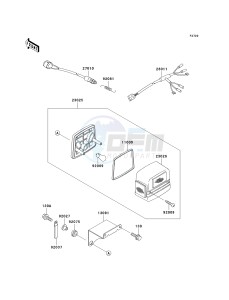 KAF620 G MULE 3000 (G1-G5) MULE 3000 drawing TAILLIGHT-- S- -