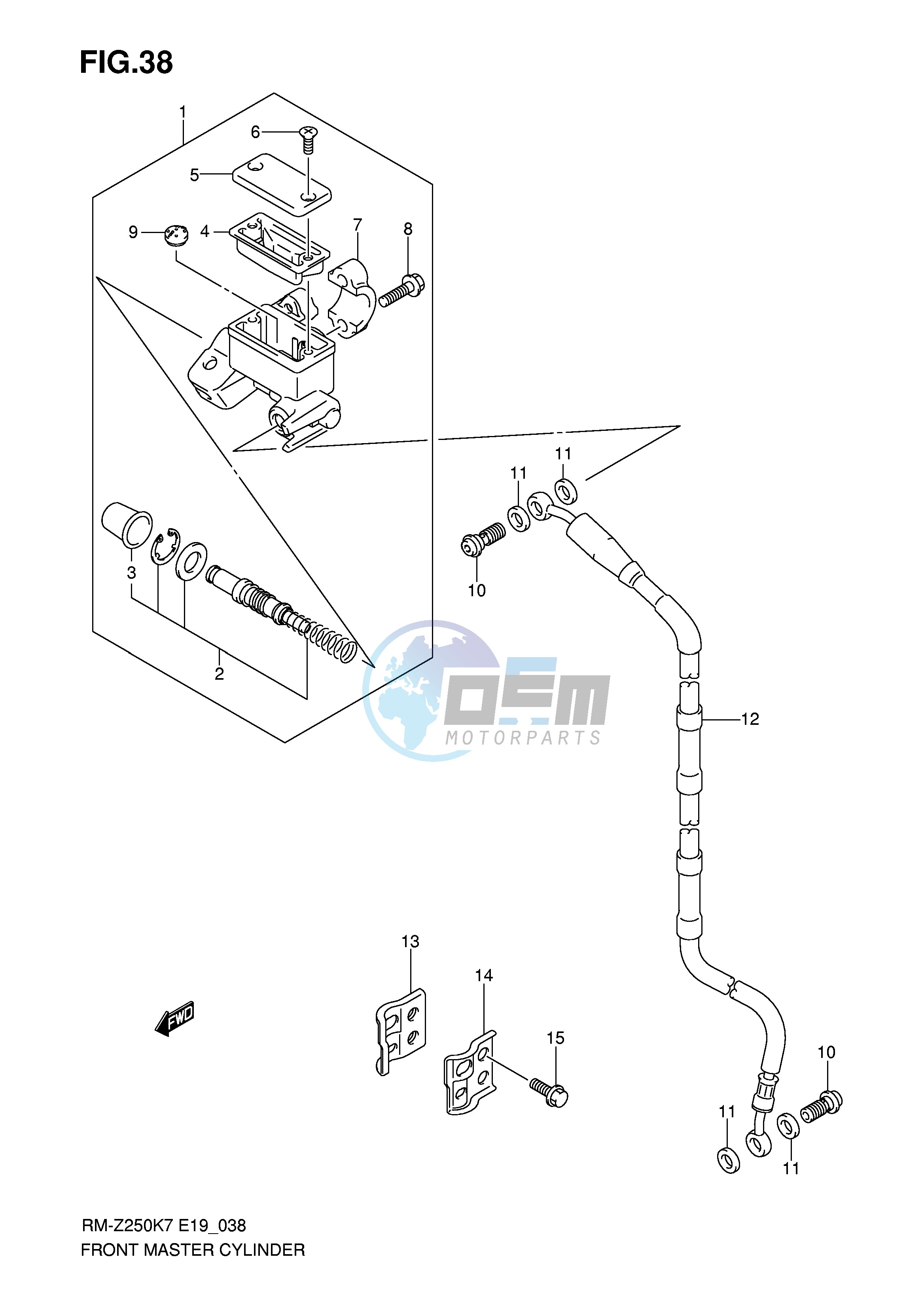 FRONT MASTER CYLINDER (MODEL K7)