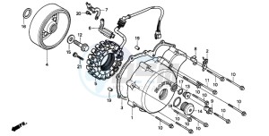 NV600C 400 drawing LEFT CRANKCASE COVER/ GENERATOR