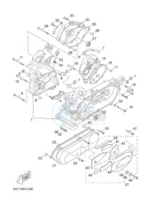 YN50FM NEO'S 4 (2CG7) drawing CRANKCASE