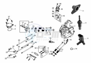 JOYRIDE 200i drawing CYLINDER HEAD CPL   / THERMOSTAT