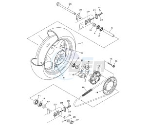 XJ6-N 600 drawing REAR WHEEL