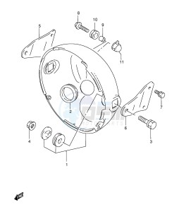 GS500E (E2) drawing HEADLAMP HOUSING