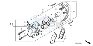 VT750C9 Ireland - (EK / MK) drawing FRONT BRAKE CALIPER