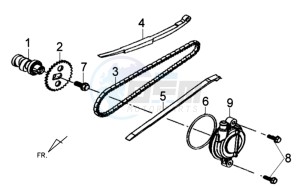 JET 4 50cc drawing CYLINDER HEAD COVER / CAMSHAFT CHAIN