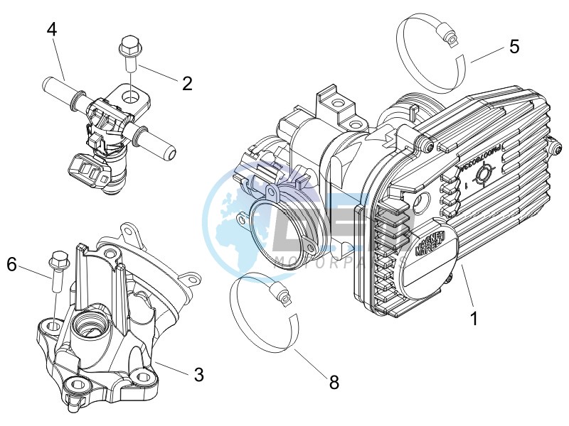 Throttle body - Injector - Union pipe