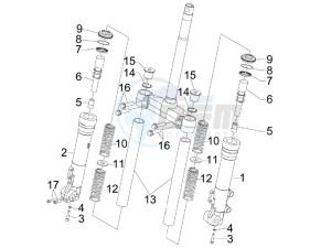 Runner 200 VXR 4t Race drawing Fork components (Kayaba)