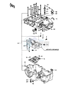 KZ 440 B (B1) drawing CRANKCASE -- 80 B1- -