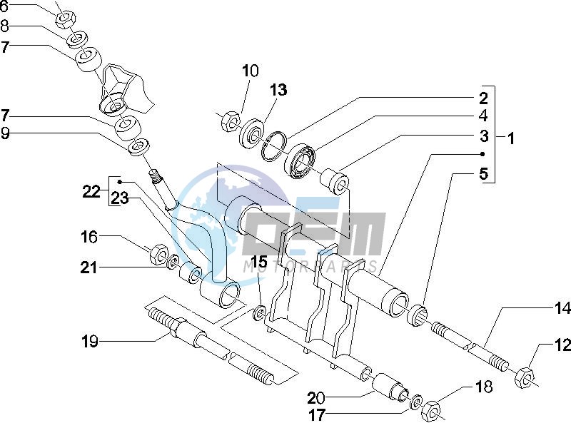 Swinging arm