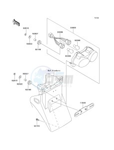 ZX 600 J [ZZR600] (J4) J4 drawing TAILLIGHT-- S- -