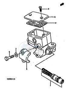 RG500 (E1) Gamma drawing FRONT MASTER CYLINDER