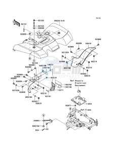 KVF650 4x4 KVF650D9F EU GB drawing Rear Fender(s)