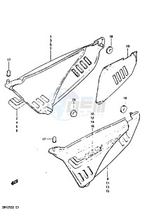 DR125S (Z-D) drawing FRAME COVER (MODEL Z:E2, E4, E15, E17, E18, E21, E25, E26)