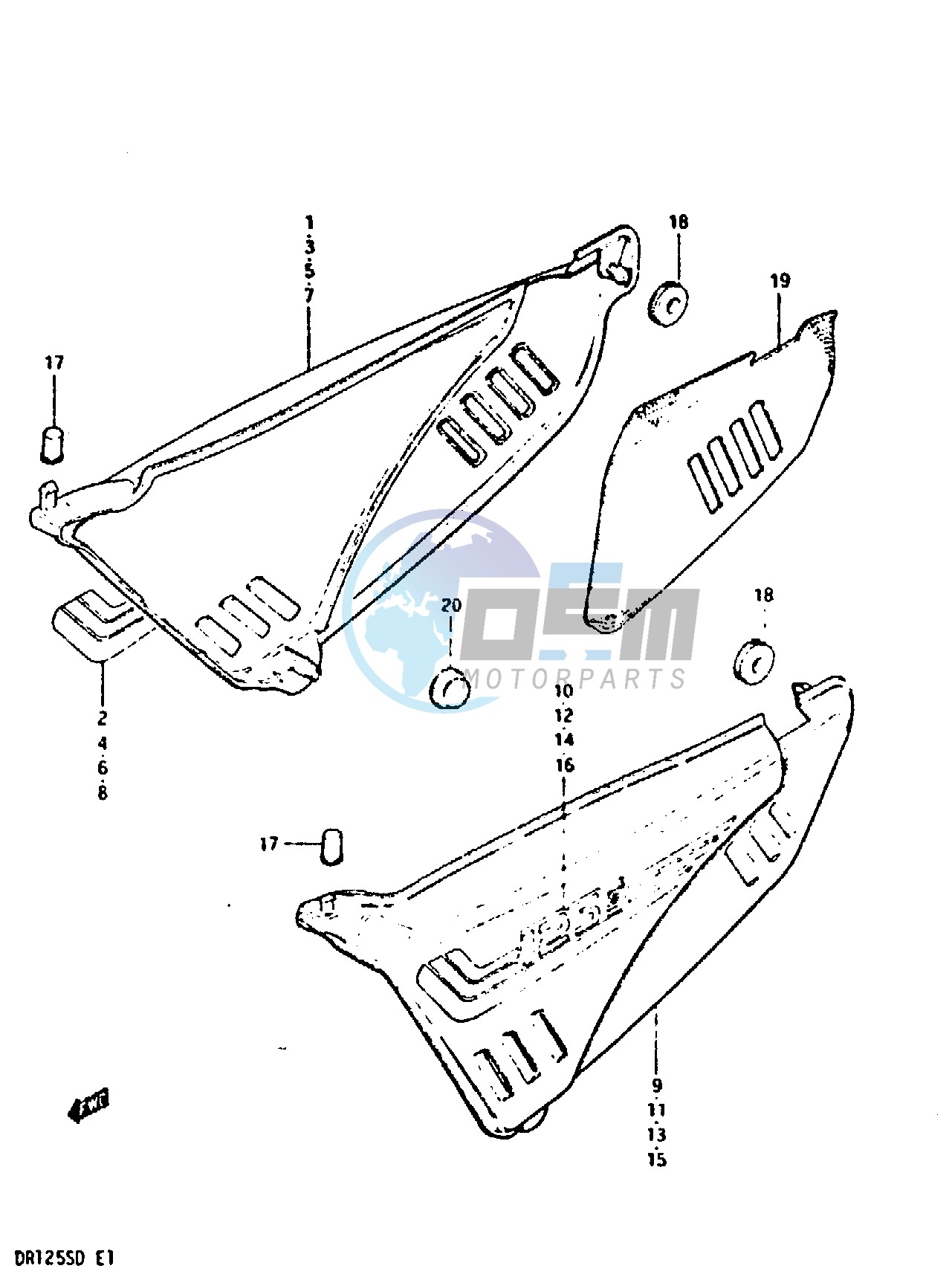 FRAME COVER (MODEL Z:E2, E4, E15, E17, E18, E21, E25, E26)