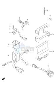 DF 90A drawing PTT Switch/Engine Control Unit